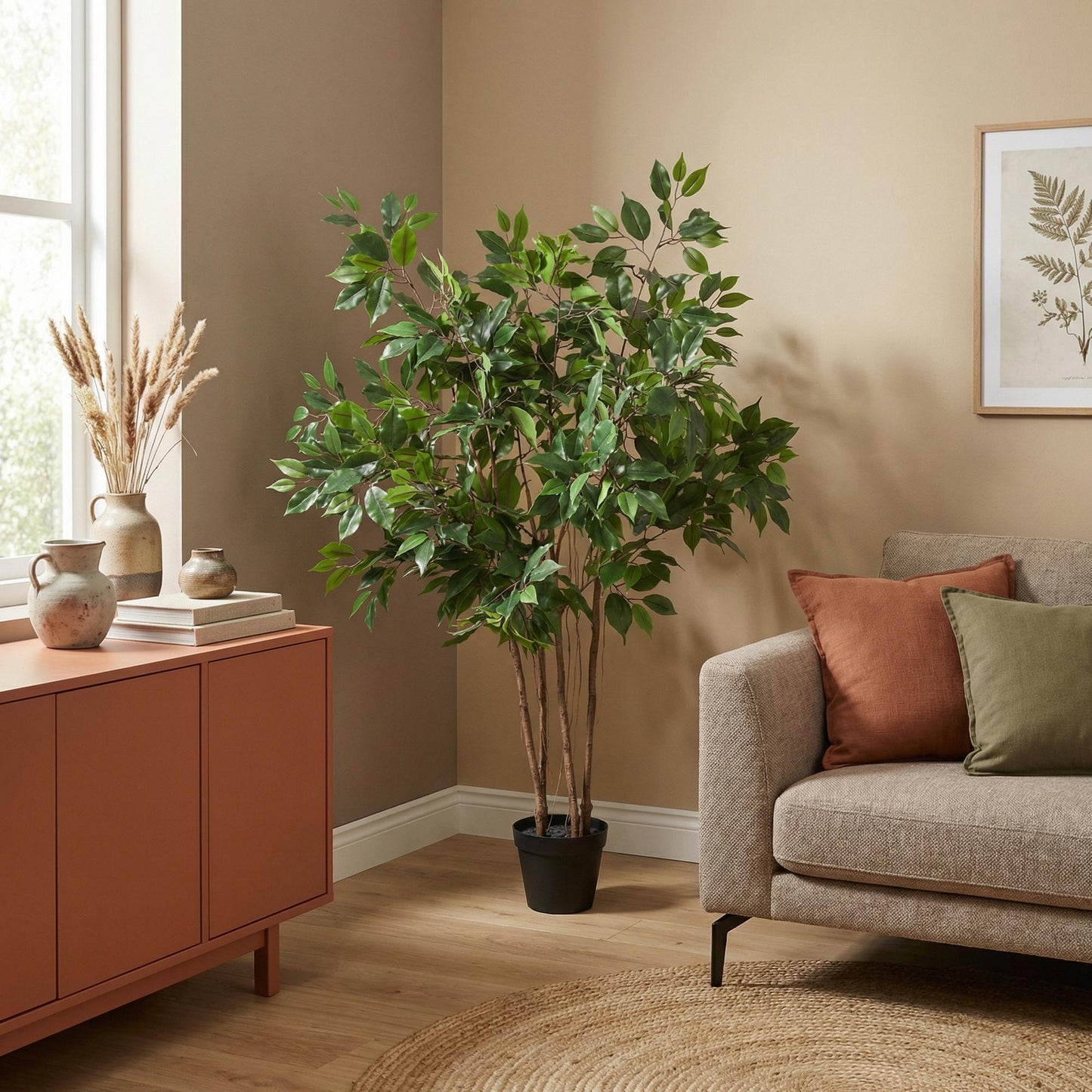 Kunstplant Ficus Benjamina Natural